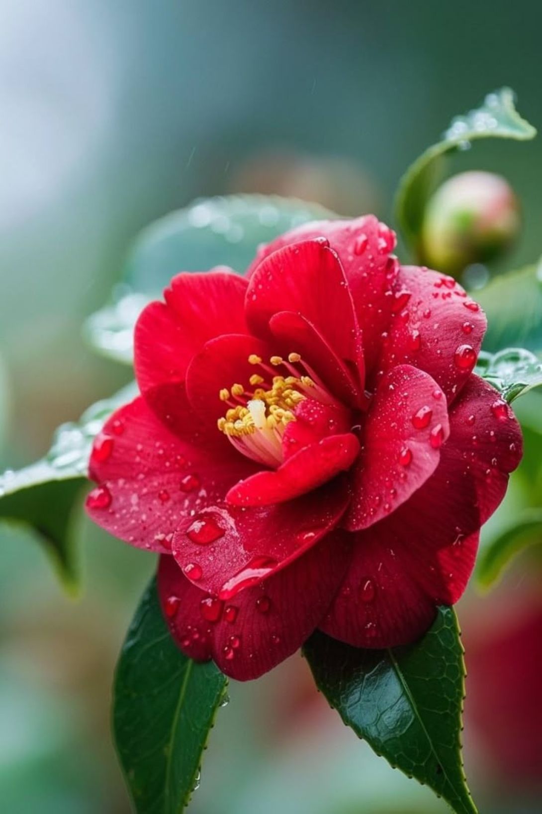 Camellia japonica Kırmızı Kamelya Fidanı 60-100 cm 2-3 yaş arası