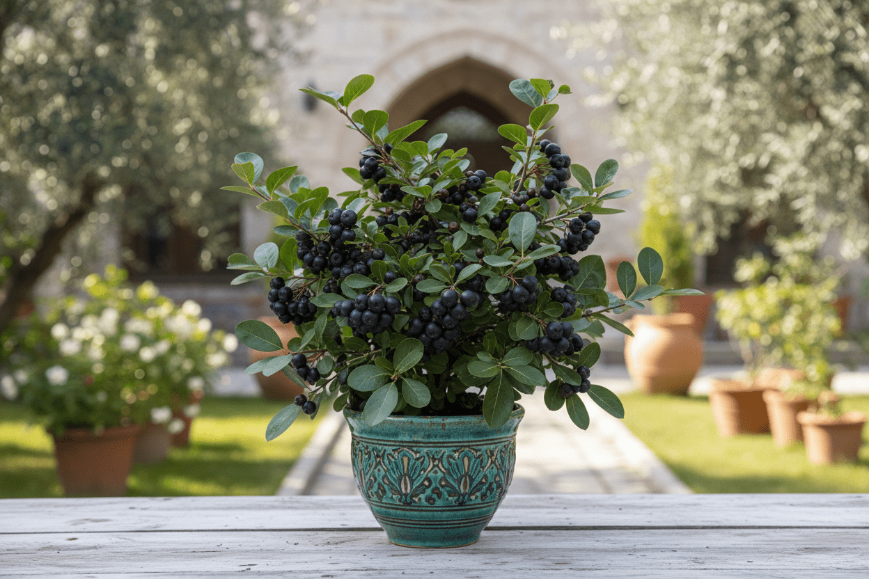 Bahçevilya Aronya (Aronia melanocarpa) Fidanı 1 - 2 yaş arası saksılı - Bahçevilya