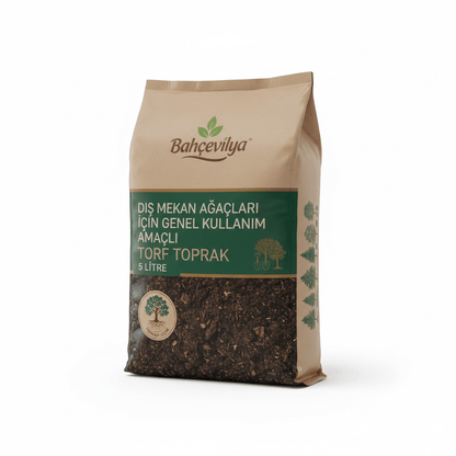 Bahçevilya Dış Mekan Ağaçları için Genel Kullanım Amaçlı Torf Toprak 5 litre - Bahçevilya