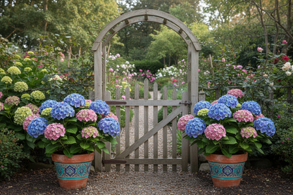 Bahçevilya Ortanca Çiçeği Fidanı Karışık Renkli Cinsi [hydrangea Macrobhylla] 1 - 2 yaş arası - Bahçevilya
