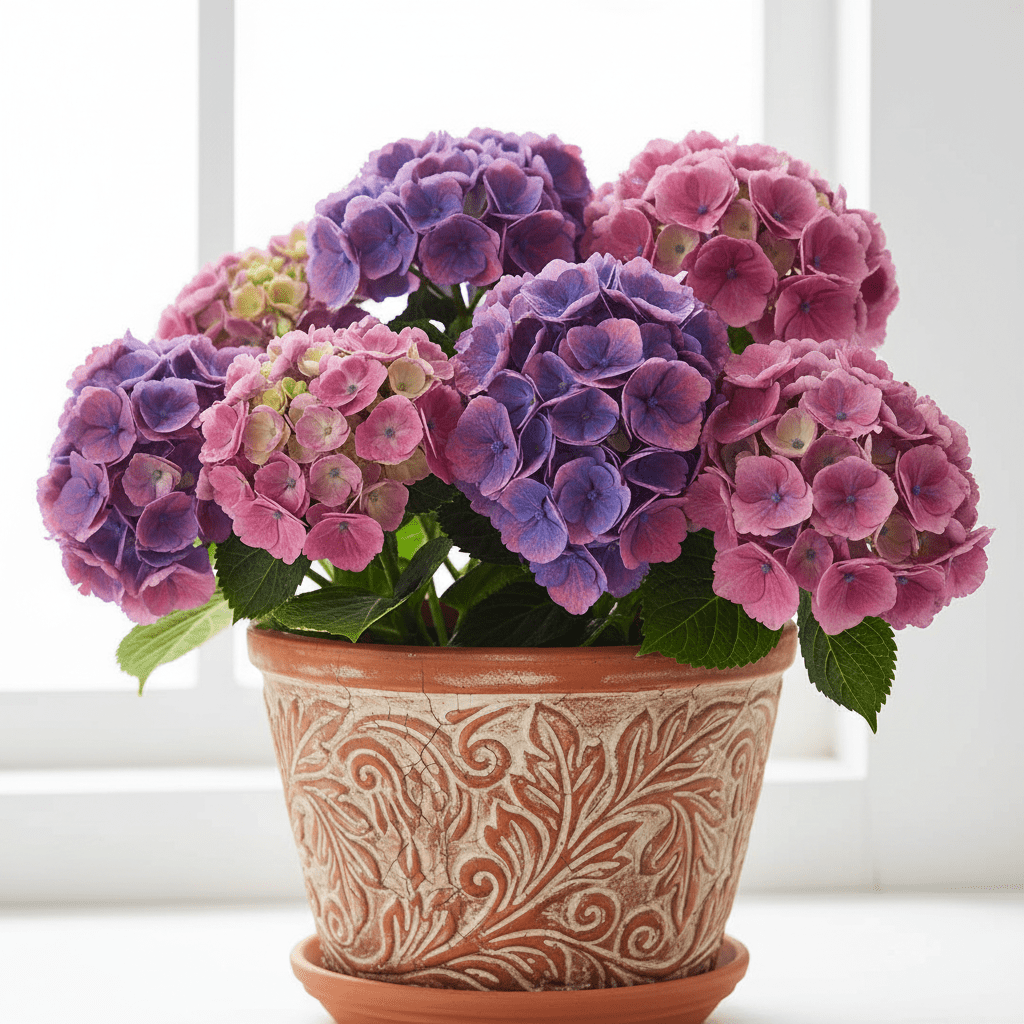 Bahçevilya Ortanca Çiçeği Fidanı Karışık Renkli Cinsi [hydrangea Macrobhylla] 1 - 2 yaş arası - Bahçevilya
