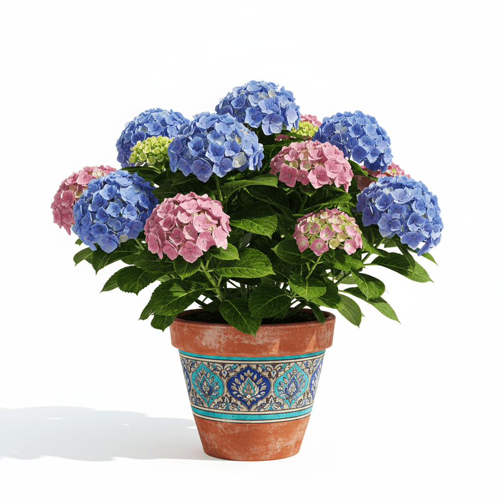 Bahçevilya Ortanca Çiçeği Fidanı Karışık Renkli Cinsi [hydrangea Macrobhylla] 1 - 2 yaş arası - Bahçevilya
