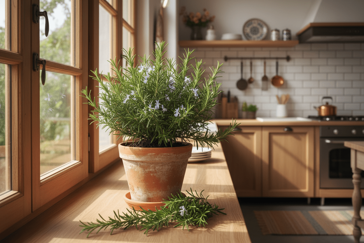 Bahçevilya Saksılı Biberiye (Rosmarinus officinalis) 1 yaş - Bahçevilya